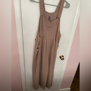 Elegant Tan Sleeveless Romper